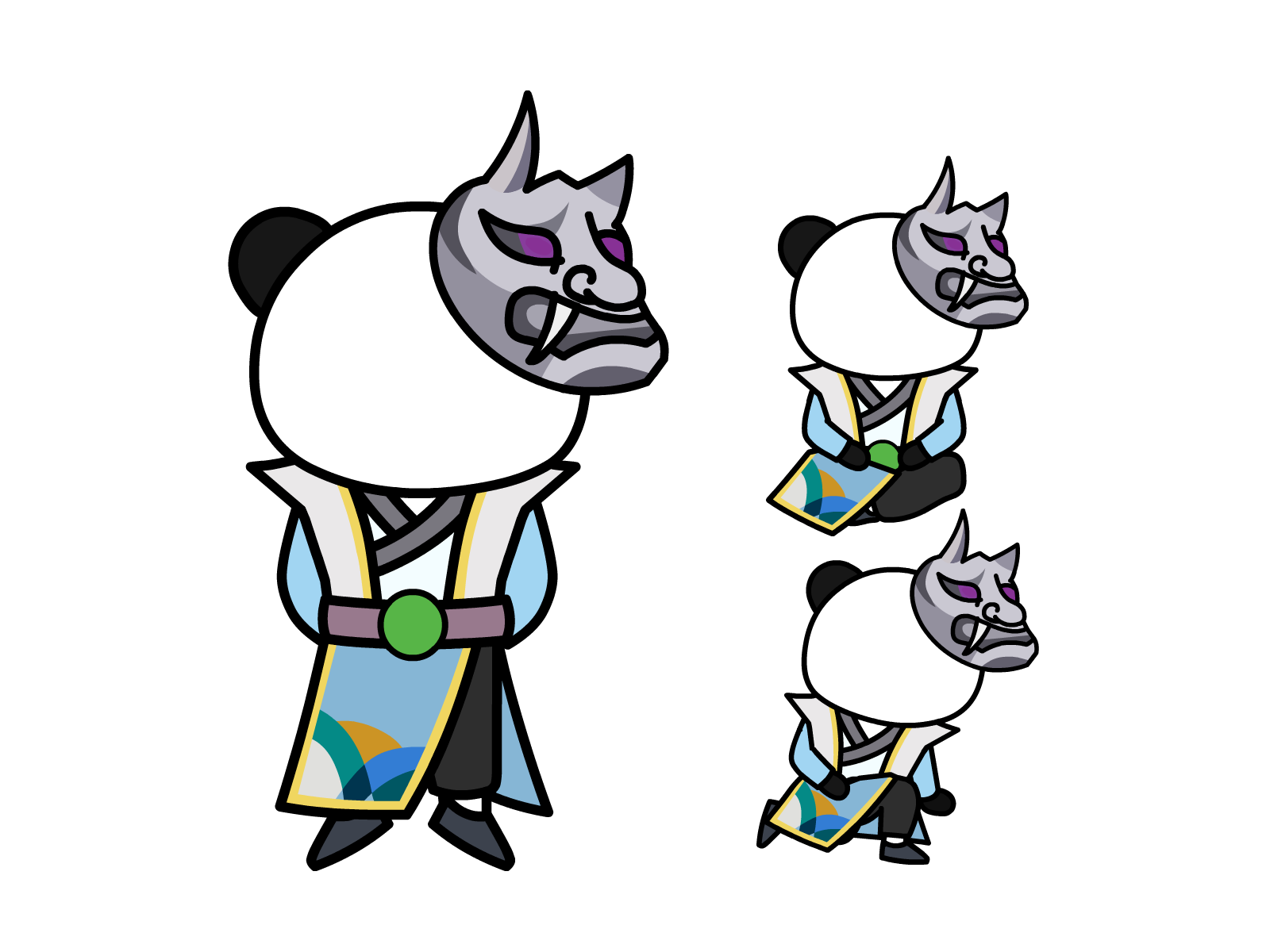 人物图-玄幻修仙-多动作-男1